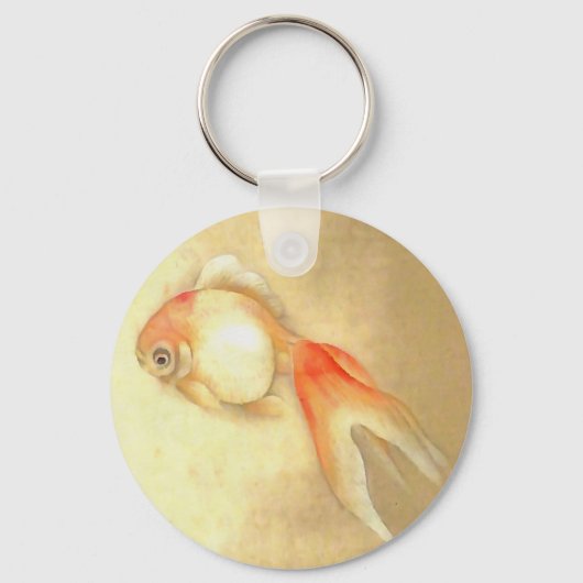 穏やかな日本の金魚 キーホルダー (正面)