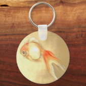 穏やかな日本の金魚 キーホルダー (正面)