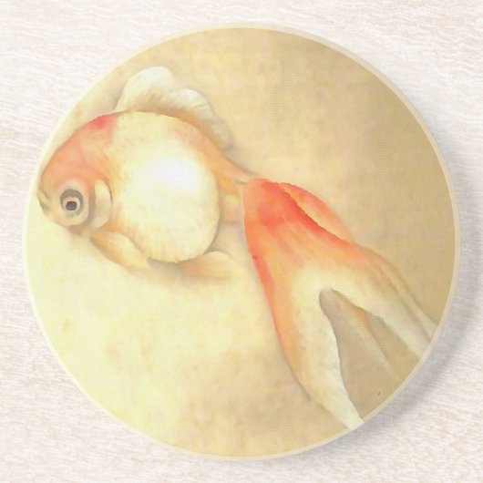 穏やかな日本の金魚 コースター (正面)