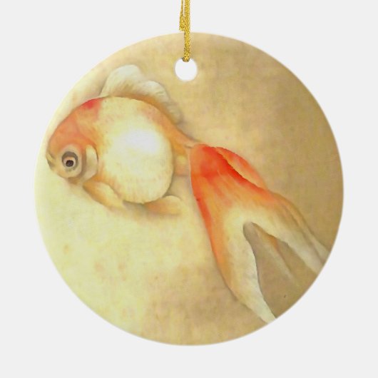 穏やかな日本の金魚 セラミックオーナメント (裏面)