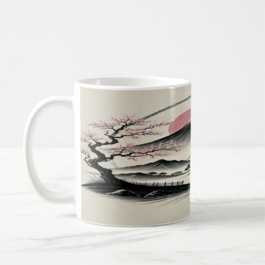 穏やかな日本の風景 コーヒーマグカップ (左)