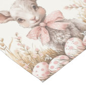 穏やかな春ラム&パステルイースターエッグ狩り ショートテーブルランナー (コーナー)