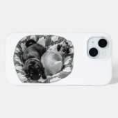 穏やかな時計と双子のパグ Case-Mate iPhoneケース (裏面 (横))