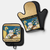 穏やかな時間 鍋つかみ&鍋敷きセット (正面/裏面)