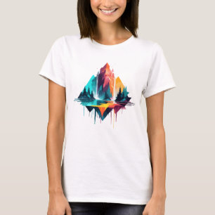穏やかな景観穏やかな自然山脈 Tシャツ