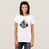 穏やかな景観穏やかな自然山脈 Tシャツ (正面フル)