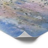 穏やかな暗い水彩風景 ポスター (角)