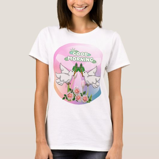 穏やかな朝の挨拶 Tシャツ (正面)