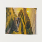 穏やかな朝の日の出 タペストリー (正面(横))