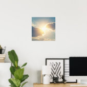 穏やかな朝の日の出 ポスター (ホームオフィス)