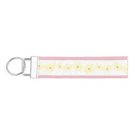 穏やかな朝の黄色い花 リストバンドキーホルダー