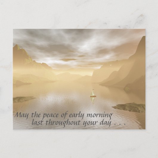 穏やかな朝 ポストカード (正面)