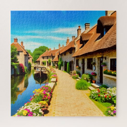 穏やかな村の脱出 ジグソーパズル (縦)