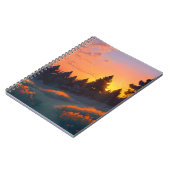 穏やかな松林に沈む夕日 ノートブック (左側)
