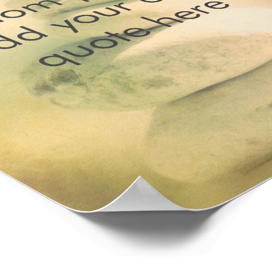 穏やかな柔らかい引用文ロックカーンを追加 ポスター (角)