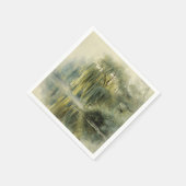 穏やかな柳の木の反射自然アート（10） スタンダードカクテルナプキン (角)