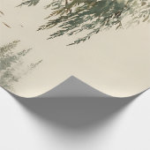 穏やかな柳の木の反射自然アート（11） ラッピングペーパー (角)