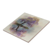 穏やかな柳の木の反射自然アート（6） タイル (側面)
