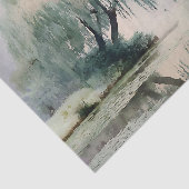 穏やかな柳の木の反射自然アート (7) 薄葉紙 (詳細)