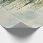 穏やかな柳の木の反射自然アート (9) ラッピングペーパー (角)