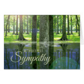 穏やかな森と水で最も深い悔やみや弔慰 (正面横)