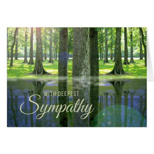 穏やかな森と水で最も深い悔やみや弔慰 (正面横)