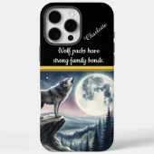 穏やかな森の中で満月を迎えて狼が吠えていた Case-Mate iPhoneケース (裏面)