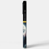 穏やかな森の中で満月を迎えて狼が吠えていた Case-Mate iPhoneケース (裏面 / 左)