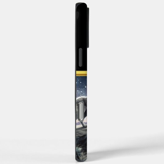 穏やかな森の中で満月を迎えて狼が吠えていた Case-Mate iPhoneケース (裏面 / 右)