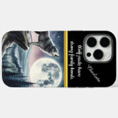 穏やかな森の中で満月を迎えて狼が吠えていた Case-Mate iPhoneケース (裏面 (横))