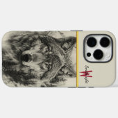 穏やかな森の中のオオカミポートレート Case-Mate iPhoneケース (裏面 (横))