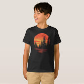 穏やかな森の夕日 Tシャツ (正面フル)