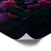 穏やかな森の湖の上の劇的な稲妻 ポスター (角)