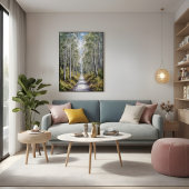 穏やかな森の道 – 静かな自然ランドスケープアート ポスター