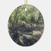 穏やかな森の風景 セラミックオーナメント (左)