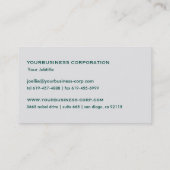 穏やかな森/ダークグリーン 名刺 (裏面)