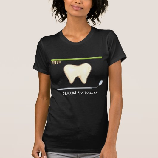穏やかな歯科歯の鏡のブラシ Tシャツ (正面)