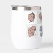 穏やかな母性ラインアート – 抽象芸術ベビーバンプ (右面)