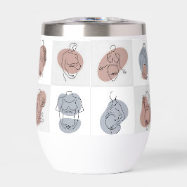 穏やかな母性ラインアート – 抽象芸術ベビーバンプ