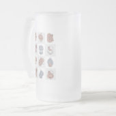 穏やかな母性ラインアート – 抽象芸術ベビーバンプ フロストグラスビールジョッキ (正面左)