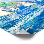 穏やかな水に帆船 – 印象派絵を描家 ポスター (角)