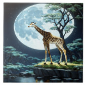 穏やかな水に満ちたキリン タイル (正面)