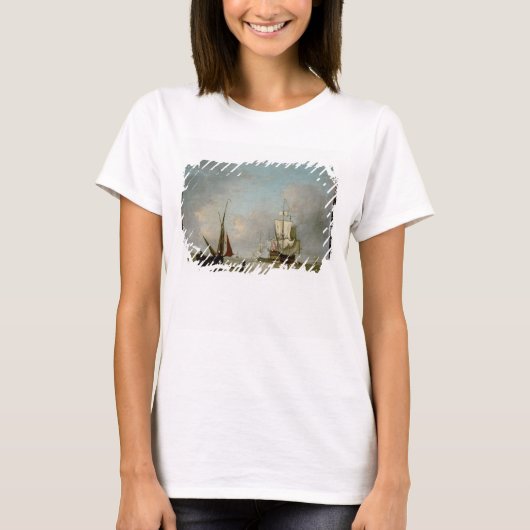 穏やかな水の中のフリゲート Tシャツ (正面)
