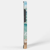 穏やかな水の色のビーチ波 – 海ビーブ SAMSUNG GALAXYケース (右側面)