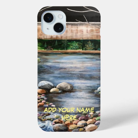 穏やかな水の青絵を描い色調をカスタマイズ Case-Mate iPhoneケース (裏面)