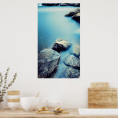 穏やかな水の静かな背景 ポスター (キッチン)