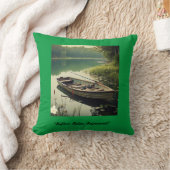 「穏やかな水の風景」 クッション (ブランケット)