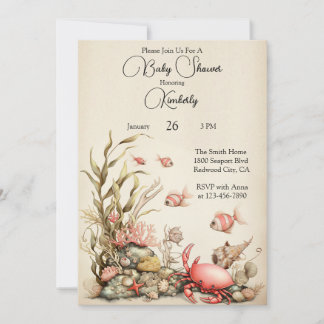 穏やかな水中の世界 招待状