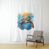 穏やかな水中カメ タペストリー (インサイチュ)