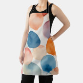 穏やかな水彩ドット エプロン (インサイチュ)